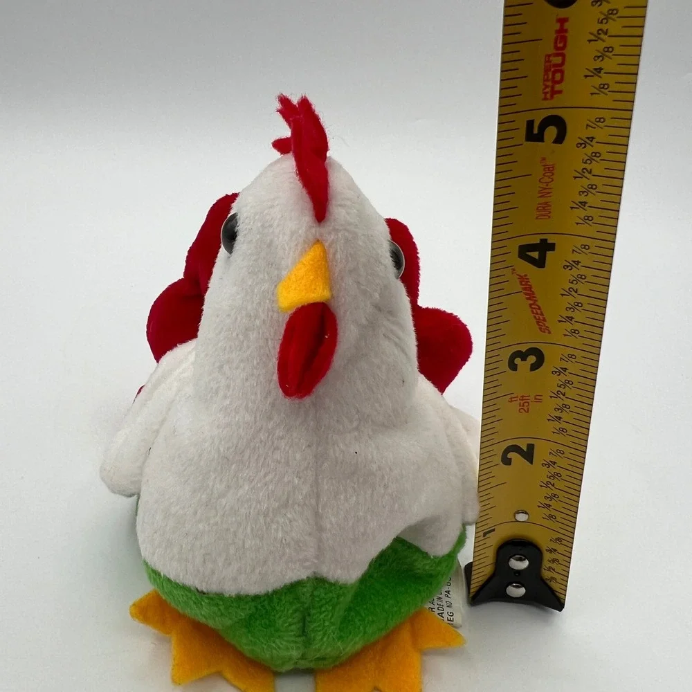 Imperial Toy 1996 Friendly Pebble Pets Rooster Bean Bag Plush